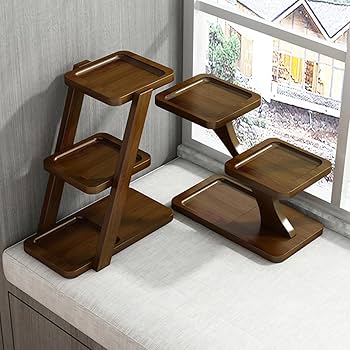 Amazon.co.jp: [GZGZ] フラワースタンド 多肉植物 棚 木製 3段